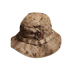 USMC MARPAT Desert Digital Camo Boonie Hat Sekri Industries Medium EGA Logo